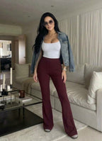 Fleece-Lined Ribbed Pants
