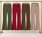 Fleece-Lined Ribbed Pants