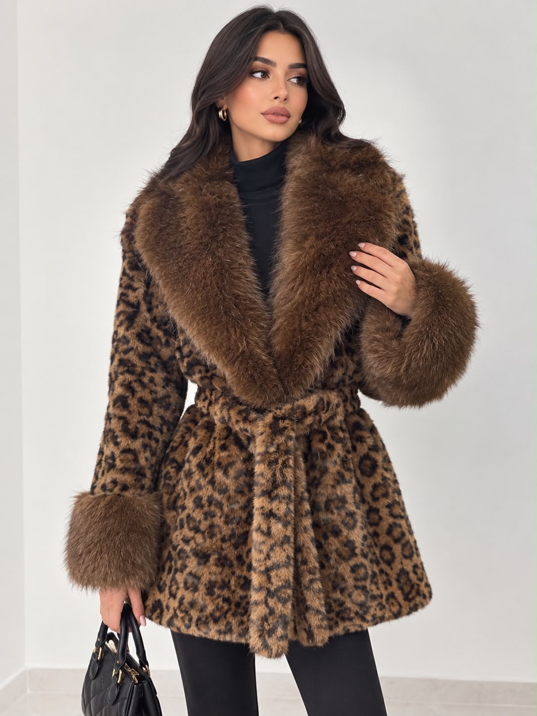 Leopard Luxe Fur Coat
