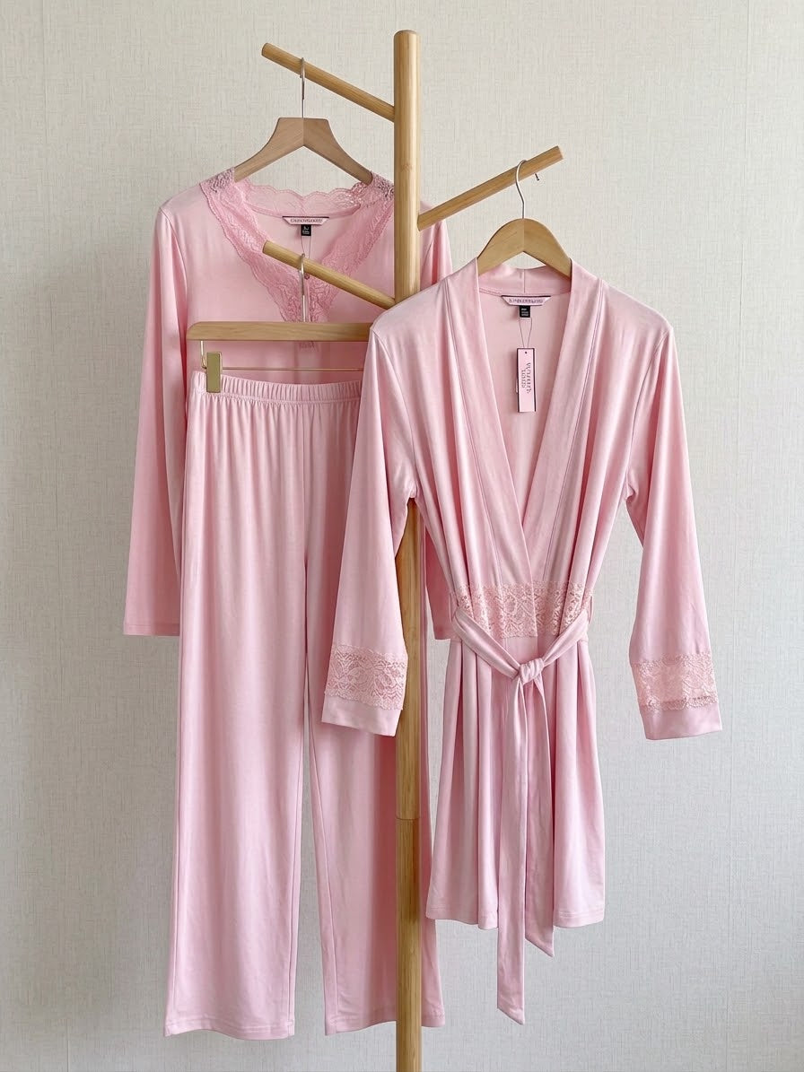 Three-Piece Cotton Pajama Set