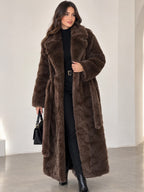 Long Belted Fur Coat