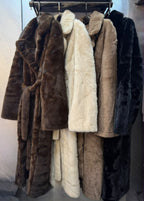 Long Belted Fur Coat