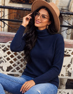 Ribbed Turtleneck Top