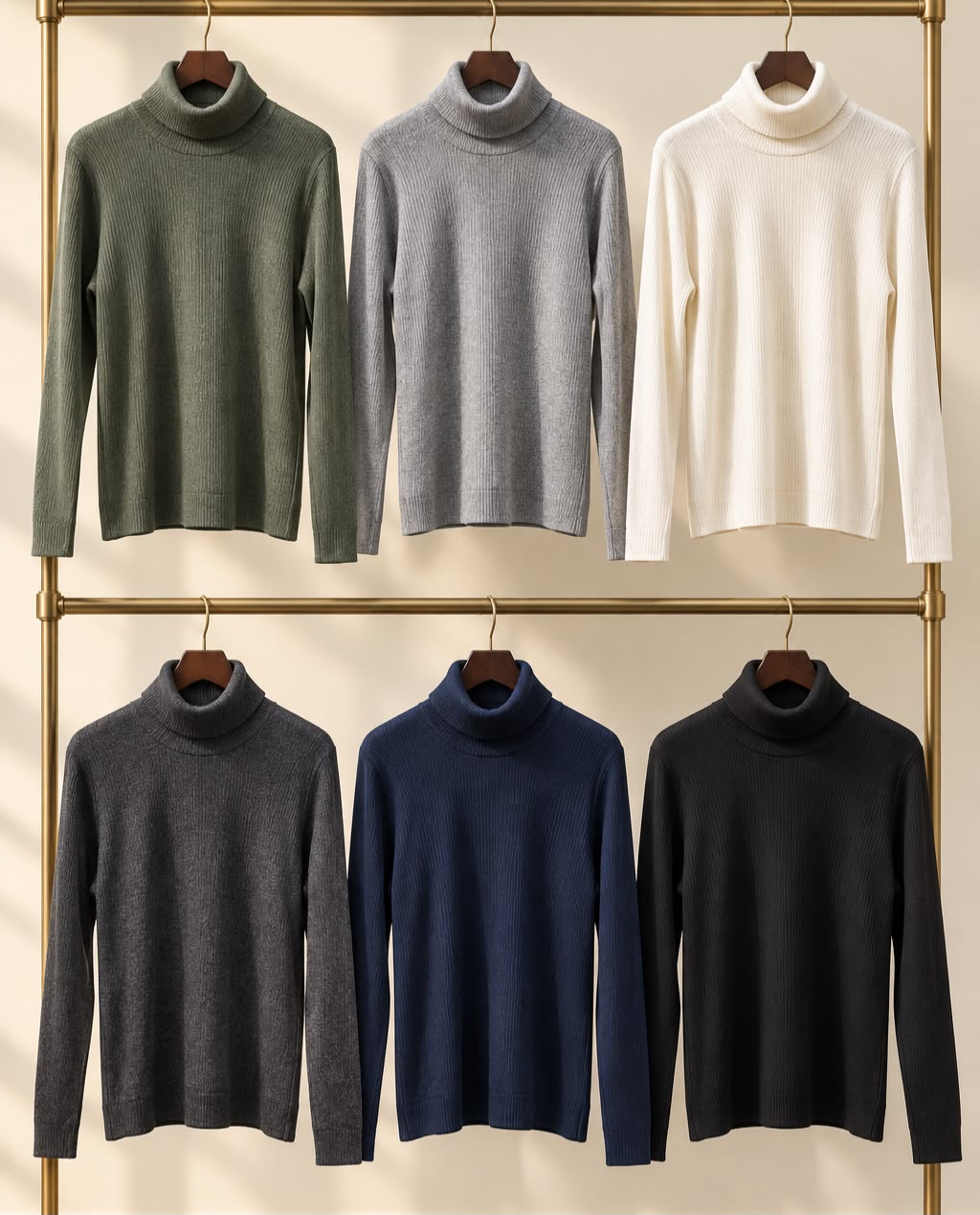 Ribbed Turtleneck Top
