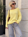 Soft Wool Boat Neck Top