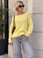 Soft Wool Boat Neck Top