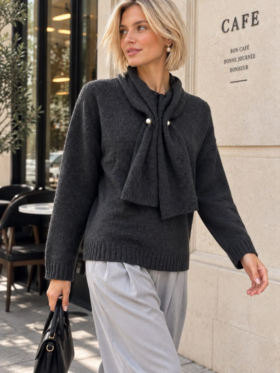 Soft Wool Scarf Top