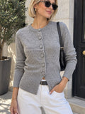 Button-Front Knit Top