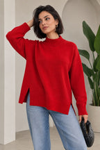 High Neck Knit Top