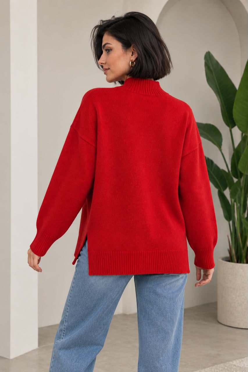 High Neck Knit Top