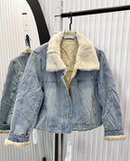 Fur Collar Denim Jacket