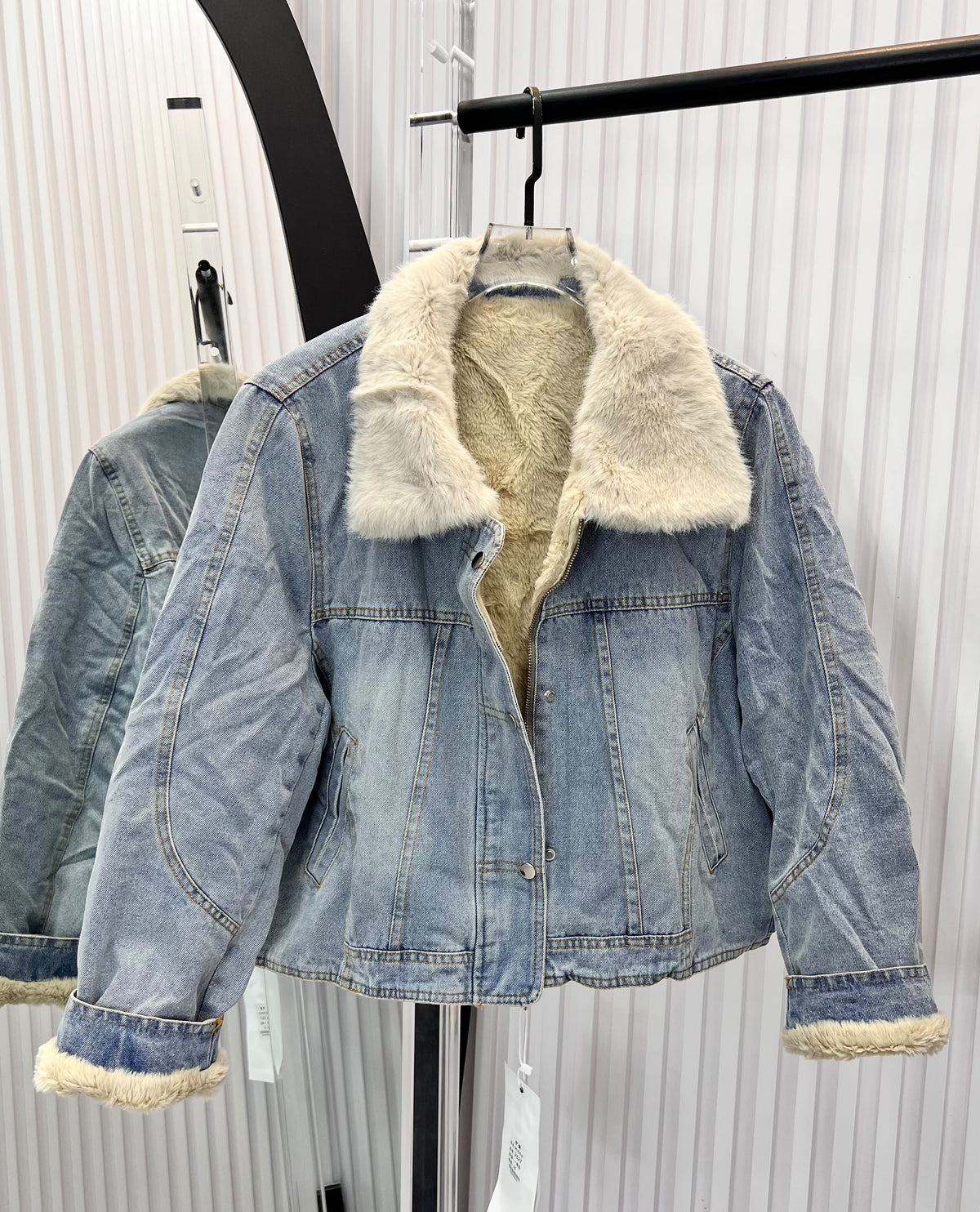 Fur Collar Denim Jacket