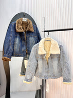 Fur Collar Denim Jacket