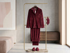 Velvet Pajama Set with Slippers & Eye Mask