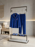 Velvet Pajama Set with Slippers & Eye Mask
