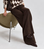 Ribbed Wide-Leg Pants