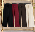 Ribbed Wide-Leg Pants