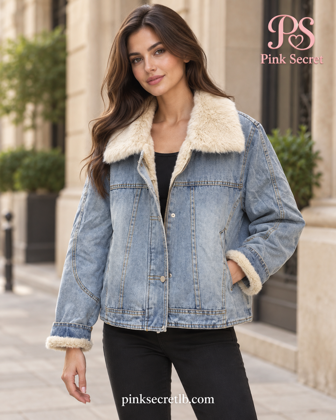 Fur Collar Denim Jacket