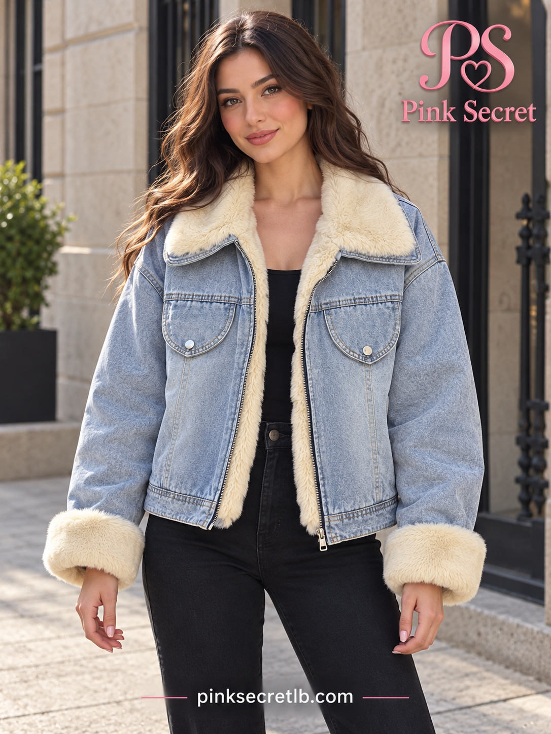 Fur Lined Denim Jacket