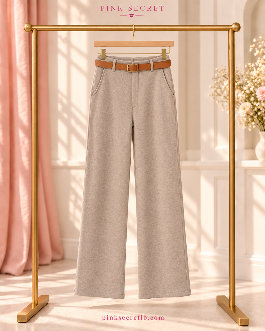 Wide Leg Joukh Lycra Pants