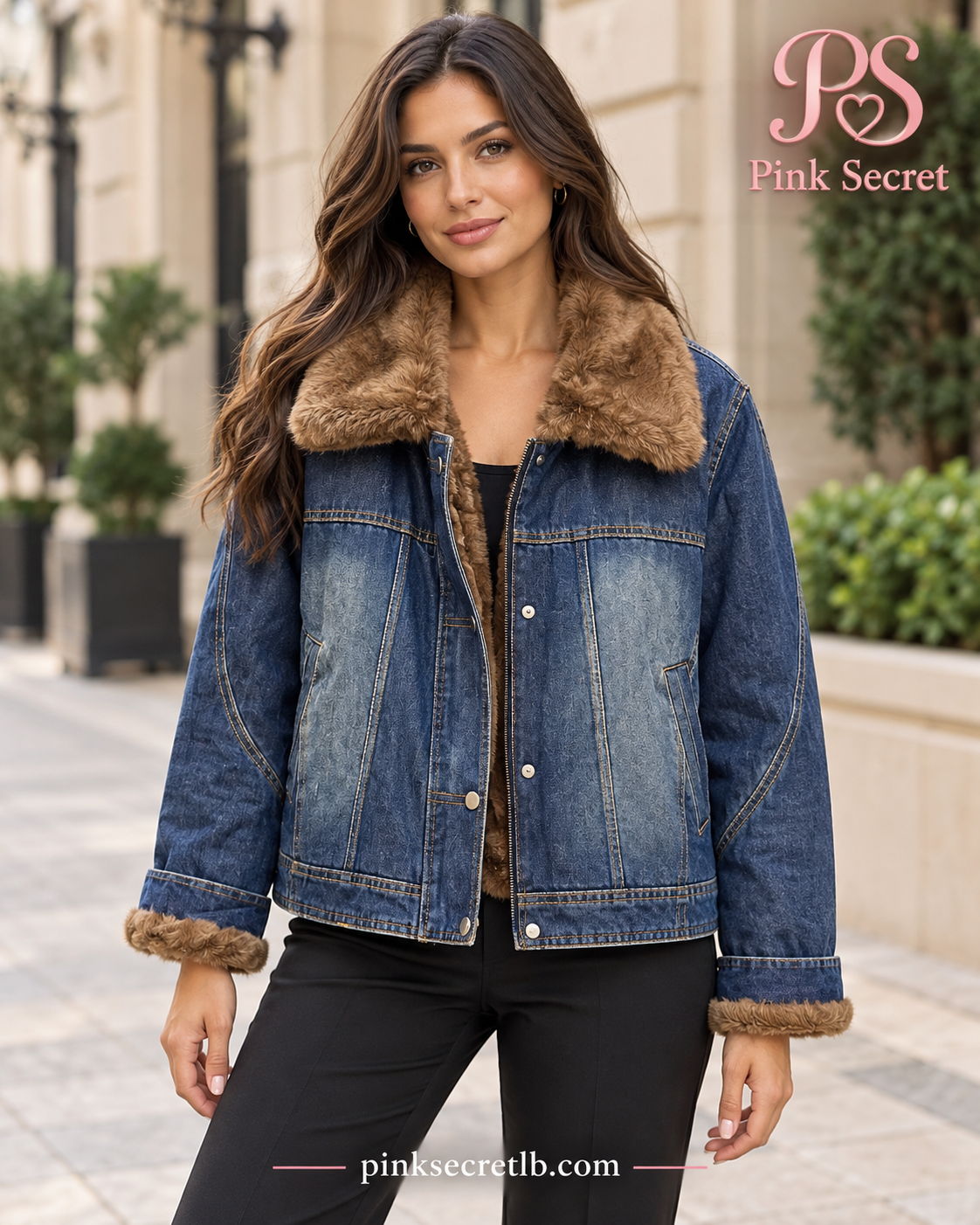 Fur Collar Denim Jacket