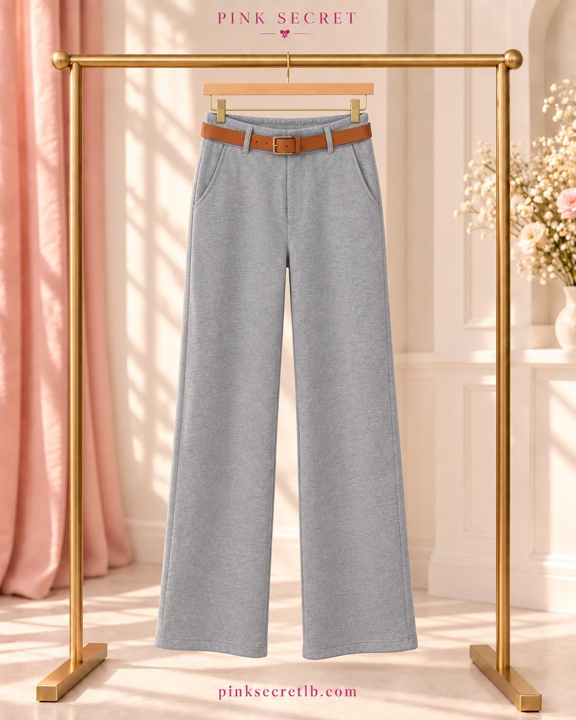 Wide Leg Joukh Lycra Pants